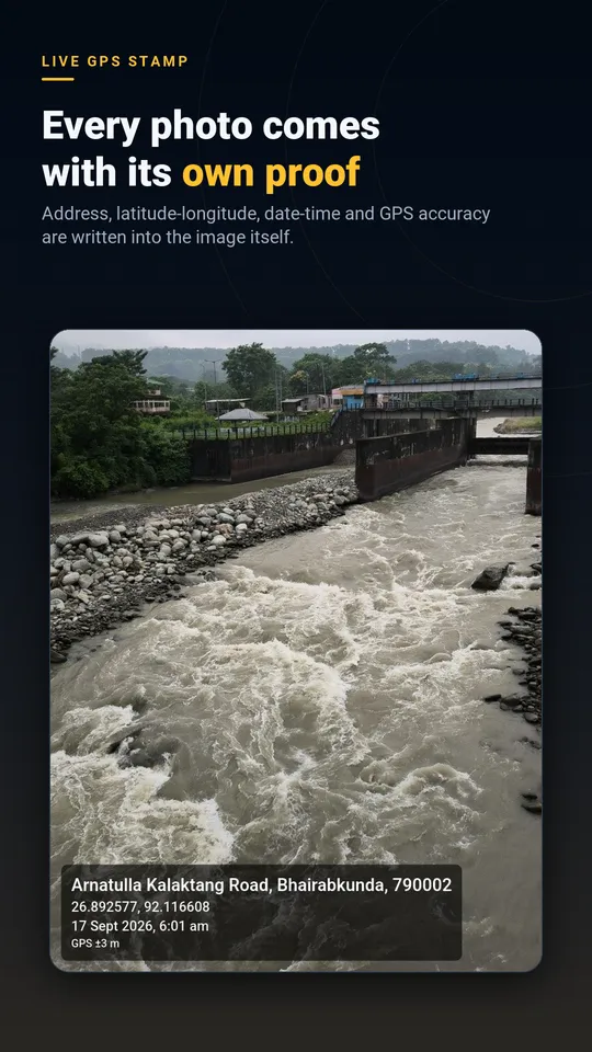 GPS Live Camera app screenshot